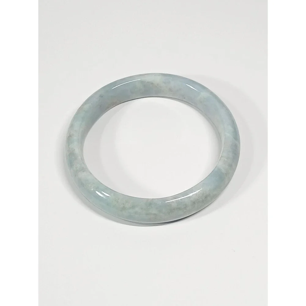 Baby Blue Jadeite Bangle 67mm Semi-Icy Translucent 87g
